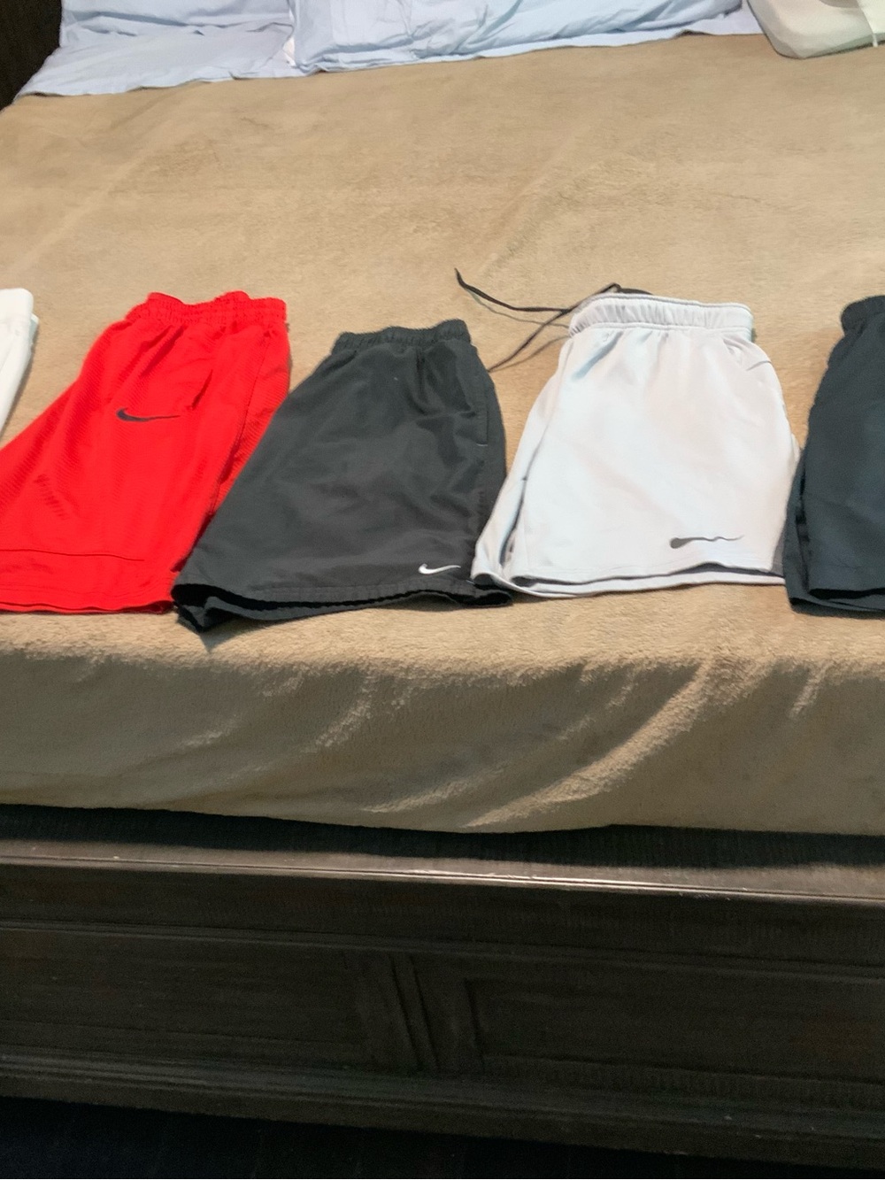 Nike Kids Athletic Shorts - Red, Black, White